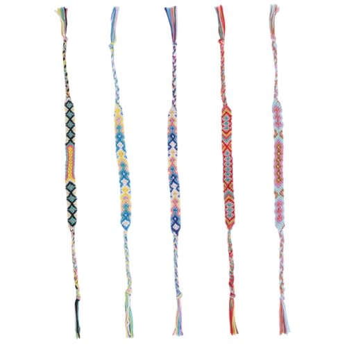 Warmhm 5 Stück Teiliges Nepalese Handgefertigte Armbänder Handgestrickt Leichtes Langlebiges Ethno wickelarmband für Männer und Frauen Weich und Bequem für Alltag Party und Reise von Warmhm