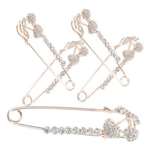 Warmhm 5stücke Strass-brosche Für Damen Goldene Obstbrosche Anstecknadel Zierbrosche Für Kleid Hut-reversnadel Taschen-clip Halloween-accessoire Rucksack-anhänger Schal-nadel Pullover- von Warmhm
