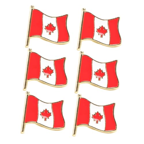 Warmhm 6 Stück Flaggen Anstecknadel aus Langlebigem Metalllegierung Patriotische Brosche für Jacken und Kleidung Leicht und Stilvoll Geeignet für Herren und Damen zur Nationalflagge von Warmhm