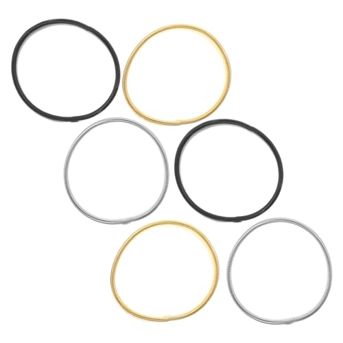 Warmhm 6 Stück Herren Armhalter Metallische Ärmelgarter für Hemden Verstellbar und Elastisch für Alltag und Festliche Anlässe Schwarz Gold und Silber von Warmhm