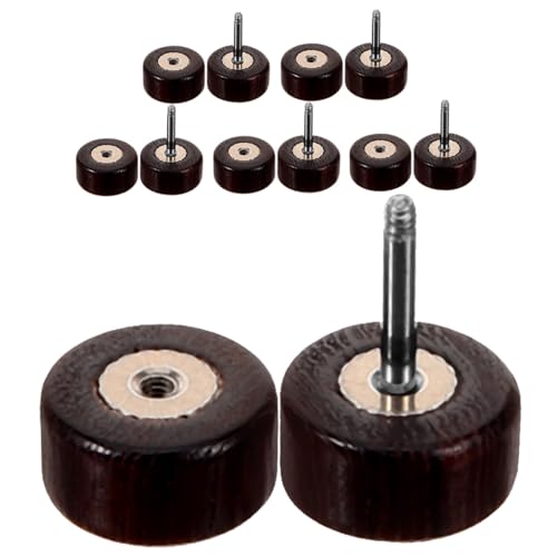 Warmhm 6stücke Kreisflache Rückseite Ohrstecker Aus Edelstahl Und Holz Hantelohrringe Für Männer Fake-plug-ohrringe Kleine Ohrringe Für Herren von Warmhm