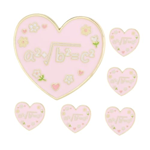 Warmhm 6 Stück Love Heart Alloy Broschen Herzförmige Anstecknadeln für Damen Mäntel Schals Pullover und Taschen Stilvolle Dekoration für Valentinstag und Hochzeiten von Warmhm