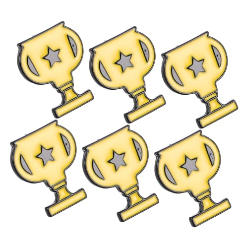 Warmhm 6 Stück Sports trophäen Broschen aus Robustem Zinklegierung Stilvolle Anstecknadeln für Herren und Damen Vielseitig für Anzüge Rucksäcke Hüte und Sportliche Outfits Geeignet von Warmhm