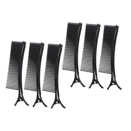 Warmhm 6 Stück Teiliges Haarclips für Styling und Schneiden Professionelle Friseur Abteilklammern aus Stabilem Material Rutschfeste Haarklammern für Damen Vielseitig Einsetzbar im Salon von Warmhm