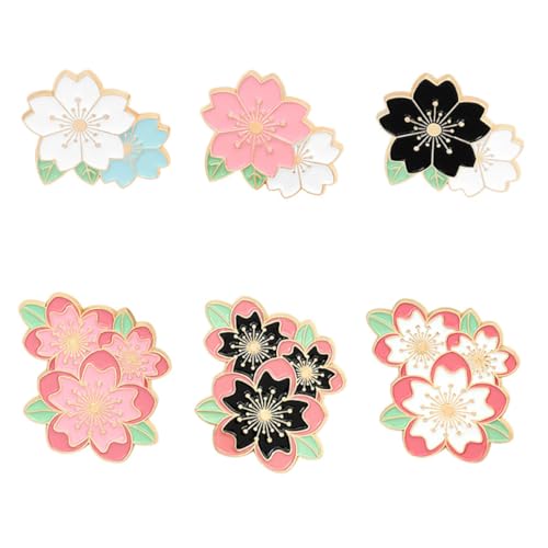 Warmhm 6 Stück Teiliges Set Broschen Legierung Japanischer Cartoon Stil für Hochzeiten und Feiern Modisches Accessoire für Damen für Alltag und Besondere Anlässe von Warmhm