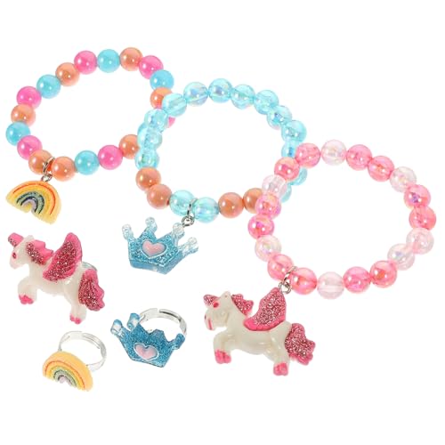 Warmhm Perlenarmbänder Für Kinder 6 Stück Cartoon Armband Handgefertigte Dekoration Aus Kunststoffperlen Geeignet Für Mädchen Geschenke Für Geburtstage Und Feiertage von Warmhm