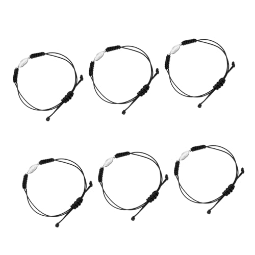Warmhm 6 Stück Verstellbare Basketball Armbänder Geflochtene Schmuckstücke für Jugendliche Jungen Mädchen Stylische Handgelenk Dekoration Langlebiges Legierungsmaterial für Mannschaften von Warmhm