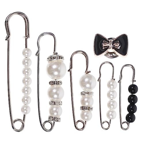 Warmhm 6 Stück Perlenbroschen für Damen Sicherheitsnadeln Dekorative Broschen für Kleidung Zartes Design für Pullover und Schals für Mode und Stil Handwerkskunst Warmhm 6 Stück Perlenbroschen für Damen Sicherheitsnadeln Dekorative Broschen für Kleidung Zartes Design für Pullover und Schals für Mode und Stil Handwerkskunst von Warmhm