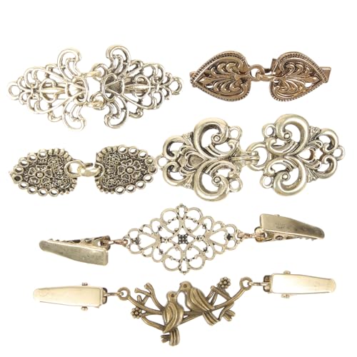 Warmhm 6stücke Schal Clips Für Strickjacke Hemdclip-verschluss Vintage Cardigan Clip Retro Pullover Schal Clips Damen Cardigan Clip Damen Hemdclips Pullover Schal Clips Schal Vintage von Warmhm