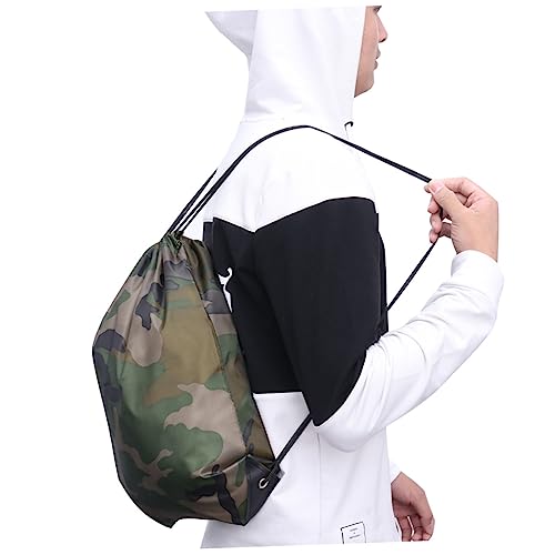 Warmhm 6stücke Zugbeutel Aus Polyester wasserdichte Kordelzugtasche Camouflage Für Sport Reisen Schwimmen Strand Geeignet Für Erwachsene Und Junge Mädchen von Warmhm