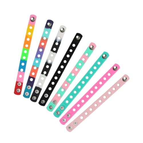 Warmhm 8 Stück Silikonarmband Rave Armbänder LED Armband Dekorationsarmbänder Silikon Sportarmband Sport Silikonarmband Klassenzimmer Silikonarmband Kieselgel von Warmhm
