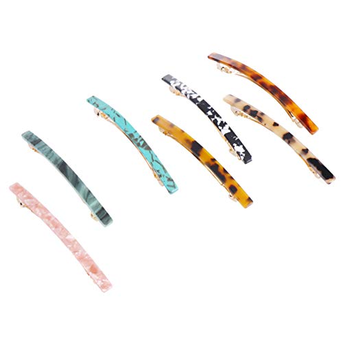 Warmhm 8 Stück Acetat Haarspangen für Damen Schicke Federklammern Pferdeschwanzklammern Haarschmuck für Frauen Elegantes Design Leicht und Tragbar von Warmhm