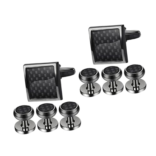 Warmhm 8 Stück Teiliges Manschettenknöpfe und Hemdstecker Set Kupfer Vintage Manschettenknöpfe für Bräutigam und Herren Faderesistent Anzug Accessoires für Hochzeit und Business von Warmhm