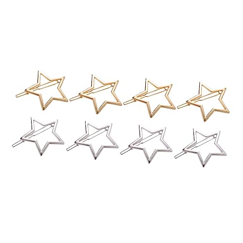 Warmhm 8 Stück Weihnachts-Haarspangen Im Fünfzackigen Stern-Design Aus Metall Elegante Schnappspangen Für Frauen Perfekte Haaraccessoires Für Die Festliche Saison Und Party Style von Warmhm