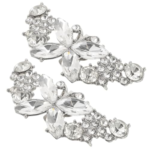 Warmhm Abnehmbare Brautschuh Clip mit Künstlichen Kristallen Schmetterlingsförmige Schuhschnalle Schuhdekoration für Damen Hochzeit Silberne Komfortable Schuhcharms Warmhm Abnehmbare Brautschuh Clip mit Künstlichen Kristallen Schmetterlingsförmige Schuhschnalle Schuhdekoration für Damen Hochzeit Silberne Komfortable Schuhcharms von Warmhm