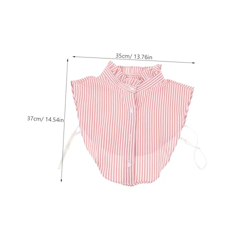 Warmhm Abnehmbare Damen Fake Collar Gestreifter Halbturtleneck Dekorative Blusenkragen für Pullover Cardigans und Hemden Vielseitig Kombinierbar und Warm Rosa von Warmhm