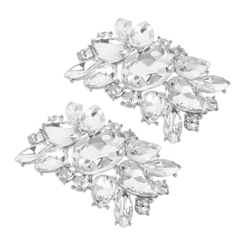 Warmhm Abnehmbare Strass Schuhclips Universelle Brautschuh Dekoration Leichte Vielseitige Schuhschnallen für Damen Hochzeit Party Hohe Absatzschuhe Verstellbare Accessoires von Warmhm
