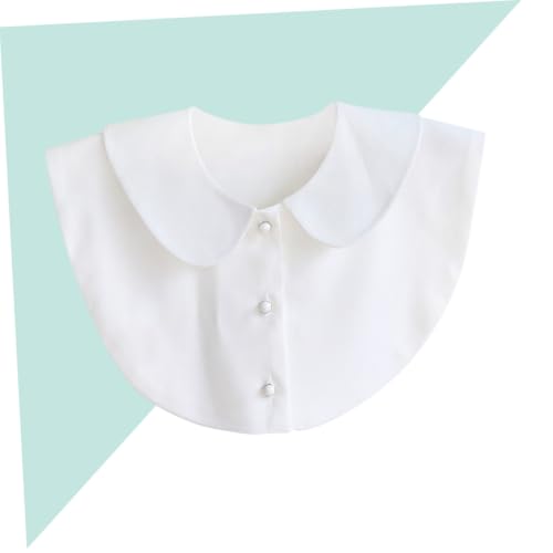 Warmhm Abnehmbarer Falscher Kragen Blusenkragen Damen und Mädchen Abnehmbarer Choker Einfarbiger Modischer Puppenkragen aus Baumwoll polyester mischung Passend für Kleider Pullover von Warmhm