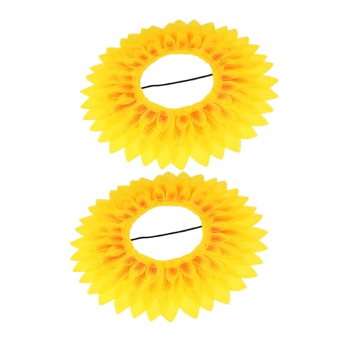 Warmhm 2stücke Sonnenblumen-kopfbedeckung Für Junge Mädchen Blumenhut-kostüm Für Kleinkinder Einzigartige Sonnenblumen-hüte Für Cosplay Und Partys Leicht Tragbar von Warmhm