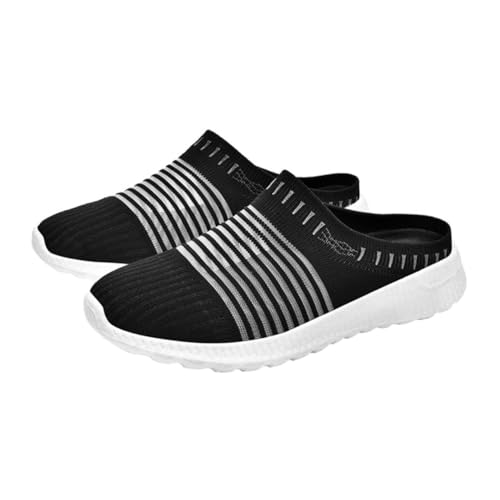 Warmhm Atmungsaktive Mesh Halbschlappen Herren Sommer Sandalen Leichte Bequeme Freizeitschuhe für und Alltag Schwarz von Warmhm