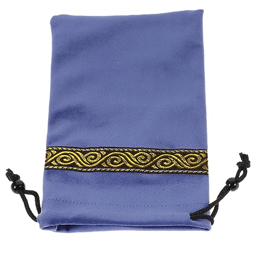 Warmhm Aufbewahrungstasche Tasche Für Tarotkarten Mit Kordelzug Tasche Mit Tarotkartenhalter Würfelbeutel Tarotkarten-Organizer Schwarze Geschenktüten Tarot-Beutel Taschen Samt Tragbar von Warmhm