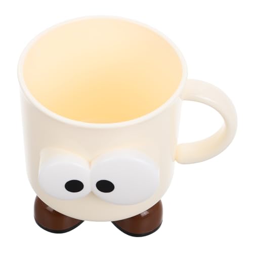 Warmhm Badezimmerbecher Für Junge Mädchen Zahnbürstenhalter Für Junge Mädchen Wiederverwendbarer Mundwasserbecher Süßer Zahnputzbecher Aus Kunststoff Großer Augen-Design-Becher von Warmhm