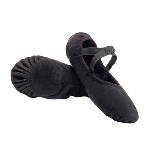 Warmhm Ballettschuhe Damen Elastisch Weiche Sohle Leicht rutschfest Ballettslipper Ballett Tanzschuhe für Anfänger und Fortgeschrittene Schwarz Zufällige Farbe Zufällige Farbe von Warmhm