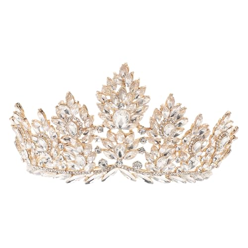 Warmhm Barocke Damenkrone aus Robustem Legierungsmetall mit Funkelnden Strasssteinen Bequeme Braut Tiara für Hochzeit Abschlussball Festliche Anlässe und Geburtstagsfeiern von Warmhm