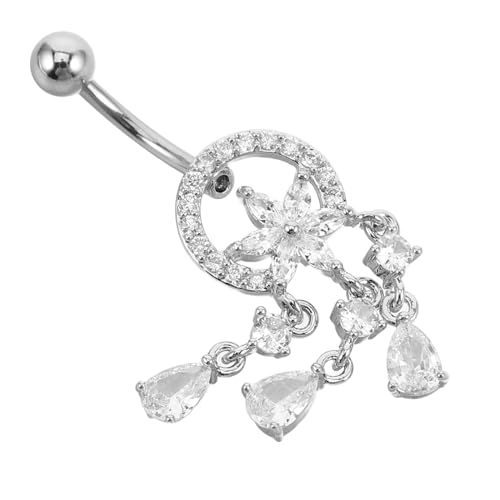 Warmhm Bauchnabelpiercing Design Hautfreundlich Langlebig Detaillierte Verarbeitung Modischer Nabelring Schmuck für Damen und Herren von Warmhm