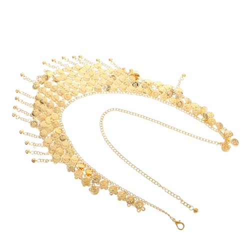 Warmhm Bauchtanz Hüftkette Damen Metall Taillenkette mit Vintage Münzanhängern und Mehrschichtigen Quasten Verstellbar Langlebig Modisch für Tanz und Festlichkeiten von Warmhm