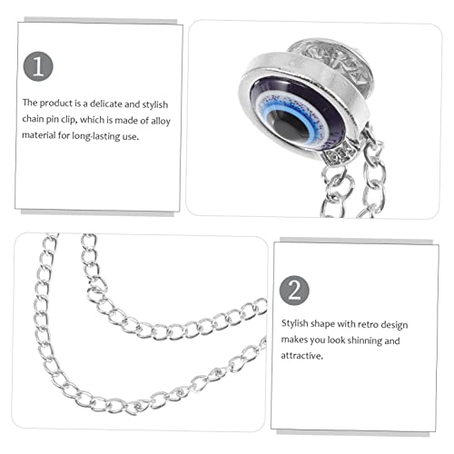 Warmhm Blaue Augen Brosche Herren Anstecknadel Kettenclip Kreativer Pullover Clip Modischer Hemdkragen Schmuck für Casual und Formelle Kleidung von Warmhm