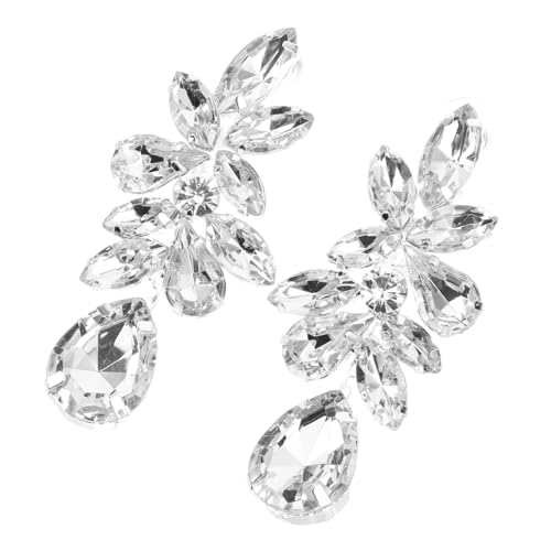 Warmhm Bling Ohrhänger mit Funkelnden Strasssteinen Leichte Silberfarbene Damenohrringe Schmuck Accessoires für Party Hochzeit Geburtstag und Festliche Anlässe von Warmhm