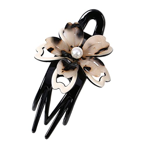 Warmhm Pferdeschwanz-haarnadel Aus Acryl Mit Blumen-design Haarknoten-clip Für Frauen Geeignet Für Dünnes Und Dickes Haar Für Partys Geburtstage Und Alltag von Warmhm