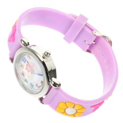 Warmhm Junge Mädchen Armbanduhr Mit Cartoon Blumen Muster Und Silikon Armband Leicht Anzupassen Für Jungen Und Mädchen von Warmhm