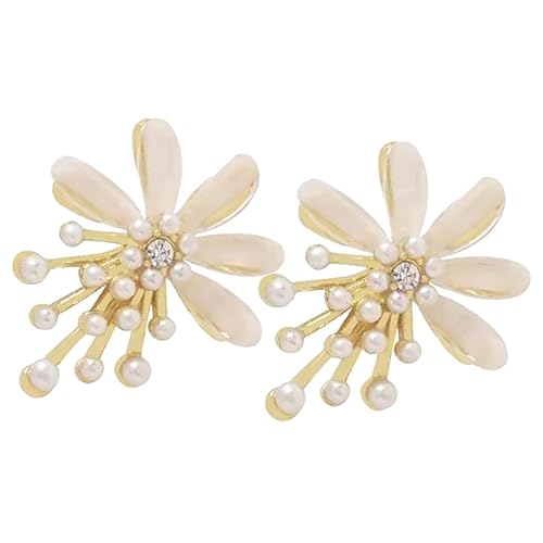 Warmhm Blumige Perlenohrringe Damen Blumen Design Ohrhänger für Party Alltag Festival Schmuck von Warmhm