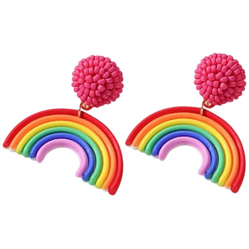 Warmhm Böhmische Regenbogen Ohrhänger für Mädchen und Frauen Sommer Accessoires mit Bunten Perlen für Jeans und Shirts Langlebig und Elegant Warmhm Böhmische Regenbogen Ohrhänger für Mädchen und Frauen Sommer Accessoires mit Bunten Perlen für Jeans und Shirts Langlebig und Elegant von Warmhm