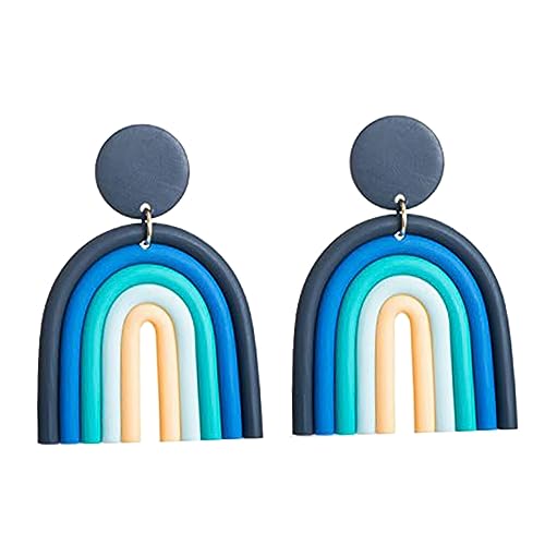 Warmhm Bohemian Geometrische U Förmige Ohrringe Soft für Frauen Dangle Ohrringe im Rainbow Design für Partys und Besondere Anlässe von Warmhm