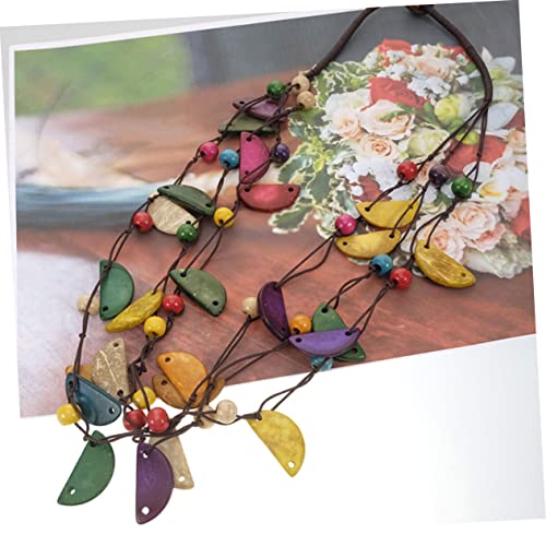 Warmhm Boho Damen Halskette aus Kokosnussschale Halbkreis Anhänger Vintage Stil Farbenfroh Mittellang Eleganter Schmuck für Freizeit Party und Strand Einzigartiges Geschenk für Frauen Warmhm Boho Damen Halskette aus Kokosnussschale Halbkreis Anhänger Vintage Stil Farbenfroh Mittellang Eleganter Schmuck für Freizeit Party und Strand Einzigartiges Geschenk für Frauen von Warmhm