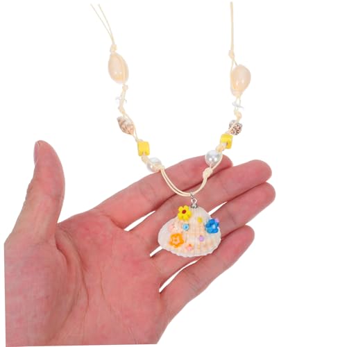 Warmhm Boho Muschel Halskette Damen Verstellbar Wachsband Natur Perlen Anhänger Strand Schmuck Sommer Urlaub Zubehör Warmhm Boho Muschel Halskette Damen Verstellbar Wachsband Natur Perlen Anhänger Strand Schmuck Sommer Urlaub Zubehör von Warmhm