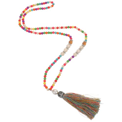 Warmhm Boho Perlen Quasten Halskette Lang Handgefertigt Statement Schmuck Pullover Kette Damen Vintage Ethno Stil Bunt Vielseitig für Alltag Strand und Party Warmhm Boho Perlen Quasten Halskette Lang Handgefertigt Statement Schmuck Pullover Kette Damen Vintage Ethno Stil Bunt Vielseitig für Alltag Strand und Party von Warmhm