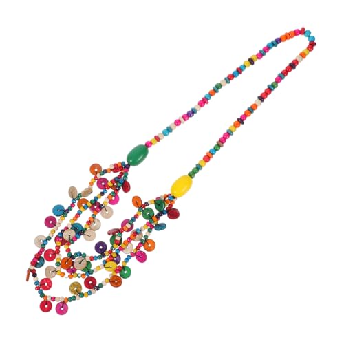 Warmhm Boho Stil Halskette mit Bunten Holzperlen und Kokosnussschalen Anhänger Mehrschichtiger Damen Schmuck für Freizeit Strand Party und Besondere Anlässe Perfektes Warmhm Boho Stil Halskette mit Bunten Holzperlen und Kokosnussschalen Anhänger Mehrschichtiger Damen Schmuck für Freizeit Strand Party und Besondere Anlässe Perfektes von Warmhm