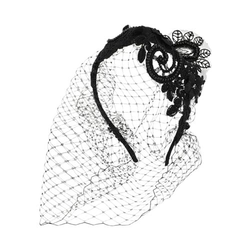 Warmhm Braut Haarschmuck mit Netzschleier und Strass für Hochzeiten Teepartys und Retro Events Elegantes Haarband für Frauen Vielseitig Einsetzbar und von Warmhm
