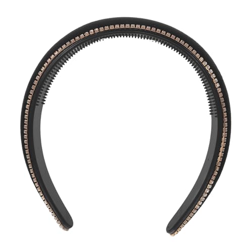 Warmhm Breiter Gepolsterter Samt Haarreif mit Funkelnden Strasssteinen Modisches Vielseitiges Accessoire für Hochzeit Party und Alltag Rutschfest und Elegant für Damen und Mädchen von Warmhm