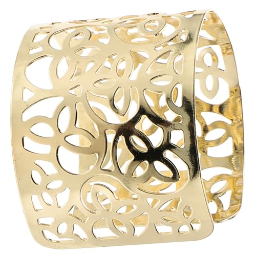 Warmhm Breiter Punk Stil Armreif für Damen Verstellbarer Geometrischer Bangle Schmuck Goldfarbe für Besondere Anlässe und Täglichen Gebrauch von Warmhm