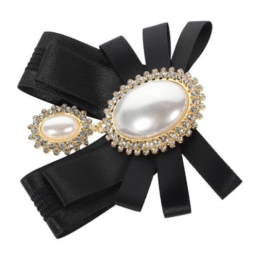 Warmhm Perlen Brosche für Damen Schleifen Stil Strassverzierung Vielseitig für Kleidung Schals und Accessoires von Warmhm