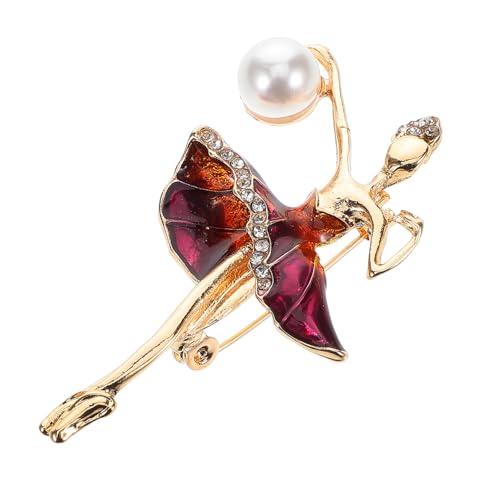Warmhm Brosche Mädchen Ballett Tanz Schmuck Legierung Strasssteine Elegant Anstecknadel Für Alltag Wettbewerbe von Warmhm