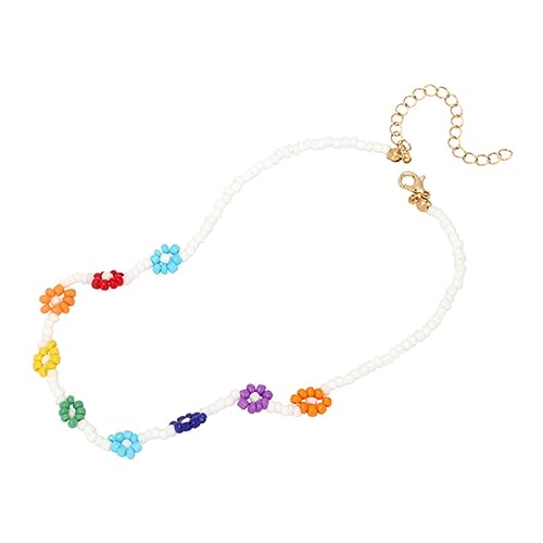 Warmhm Bunte Blumen Perlenkette für Damen Halskette mit Handgefertigten Details für Partys Büro und Alltag Elegantes Schmuckstück zur Betonung Ihrer Schönheit Warmhm Bunte Blumen Perlenkette für Damen Halskette mit Handgefertigten Details für Partys Büro und Alltag Elegantes Schmuckstück zur Betonung Ihrer Schönheit von Warmhm