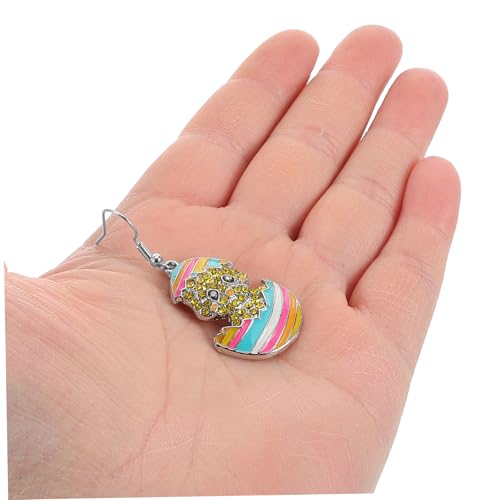 Warmhm Bunte Ohrringe mit Kükenmotiv Langlebige Emaillierte Legierung Leichte Dangle Ohrhänger für Frühling Party und Festliche Anlässe Stilvolle Schmuckaccessoires von Warmhm
