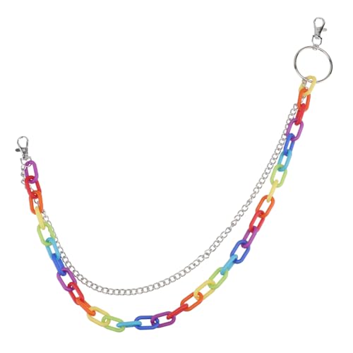 Warmhm Bunte Taillenkette aus Robustem Metall Modische Regenbogen Hüftkette mit Feiner Verarbeitung Langlebiges Accessoire für Damen und Mädchen Stylisches für Trendbewusste Frauen von Warmhm