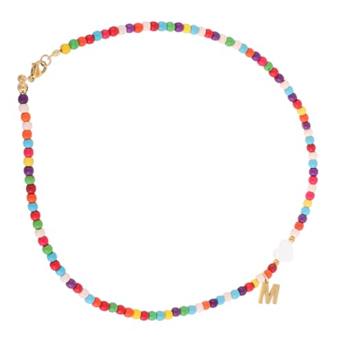 Warmhm Bunte Türkis Halskette Buchstabe Herz Schmuck Damen Clavicle Choker Handgefertigt Kreativer Anhänger Für Alltag Party Warmhm Bunte Türkis Halskette Buchstabe Herz Schmuck Damen Clavicle Choker Handgefertigt Kreativer Anhänger Für Alltag Party von Warmhm
